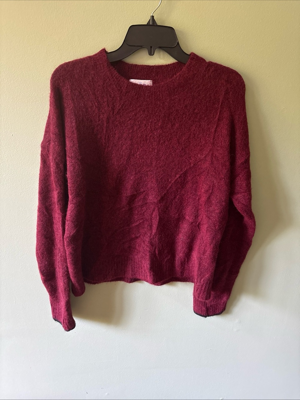 BRORA Women's Burgundy Alpaca /merino Wool Sweater Jumper 12-14 (M-L)